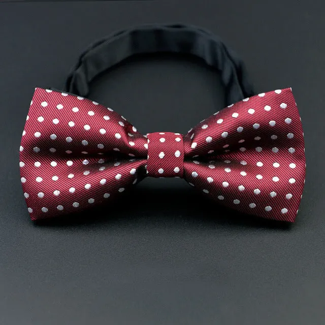 Men Bow Ties 2017 Newest Polyester Bow Tie Brand Male Polka Dot Bowtie Necktie Business Wedding Men Neckties Gravata Borboleta