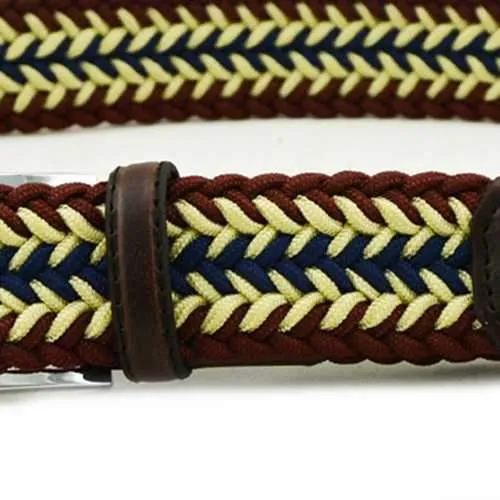 Men Women Unisex Casual Woven Braided Stretch Elastic Belt Waistband
