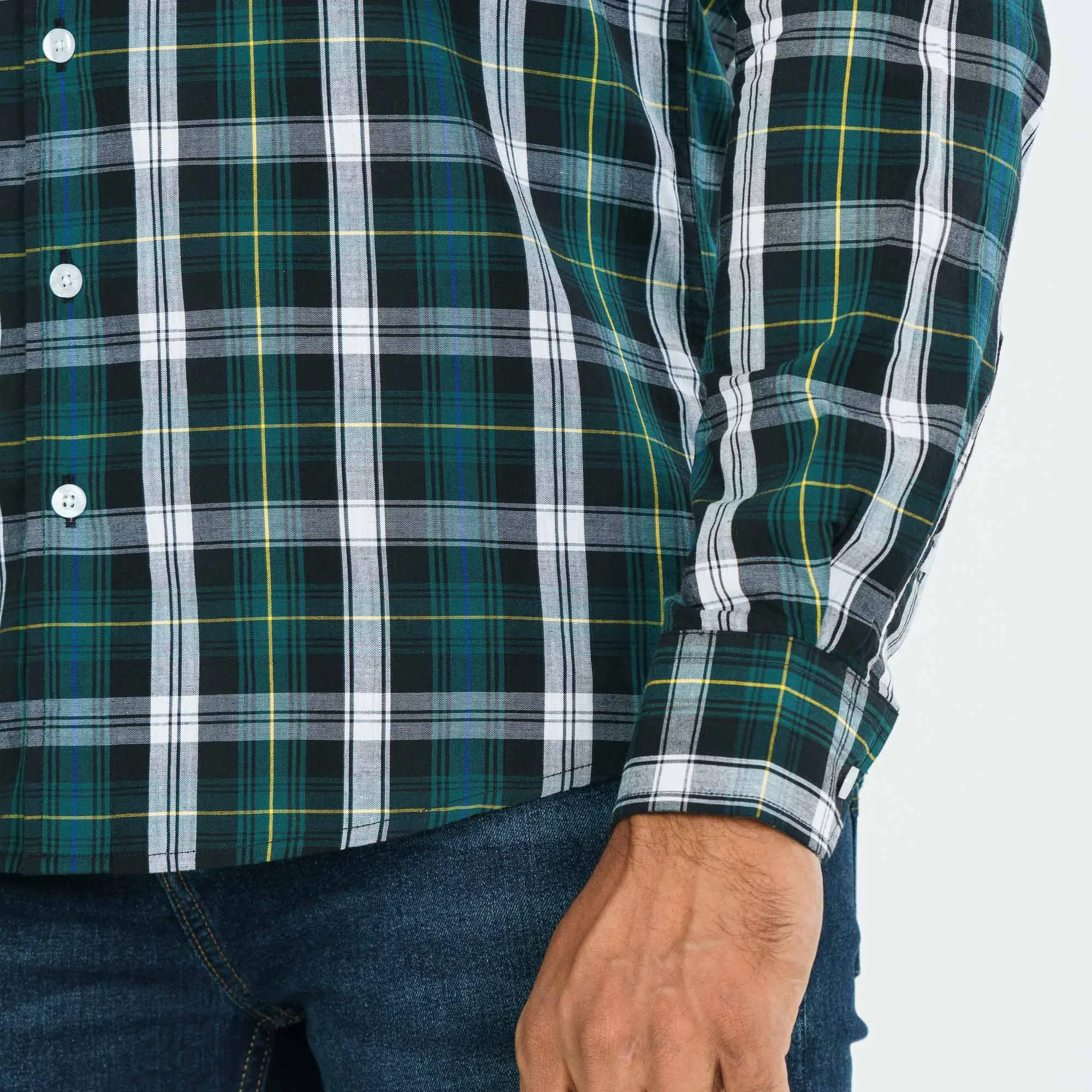 Mens Green Check Shirt
