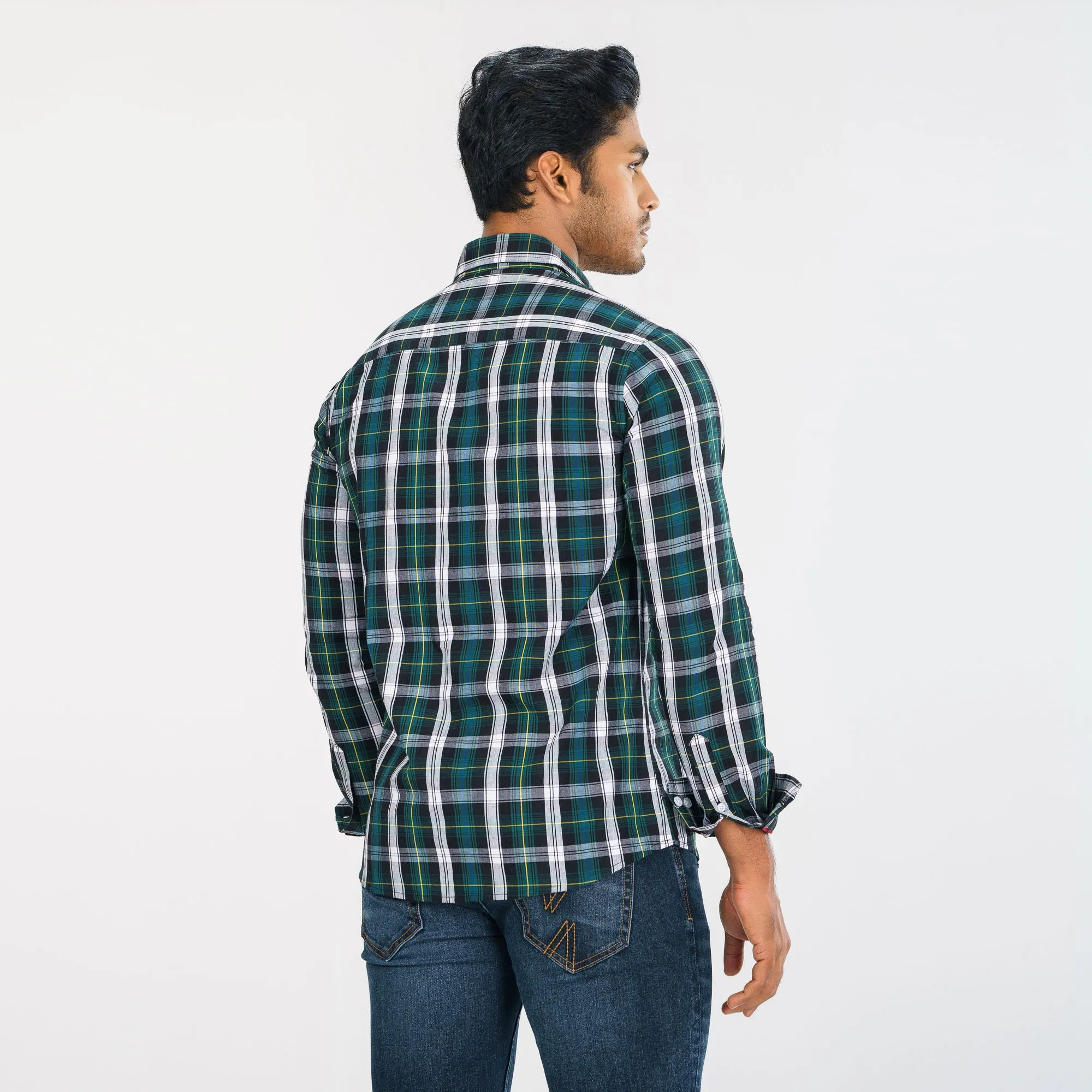 Mens Green Check Shirt