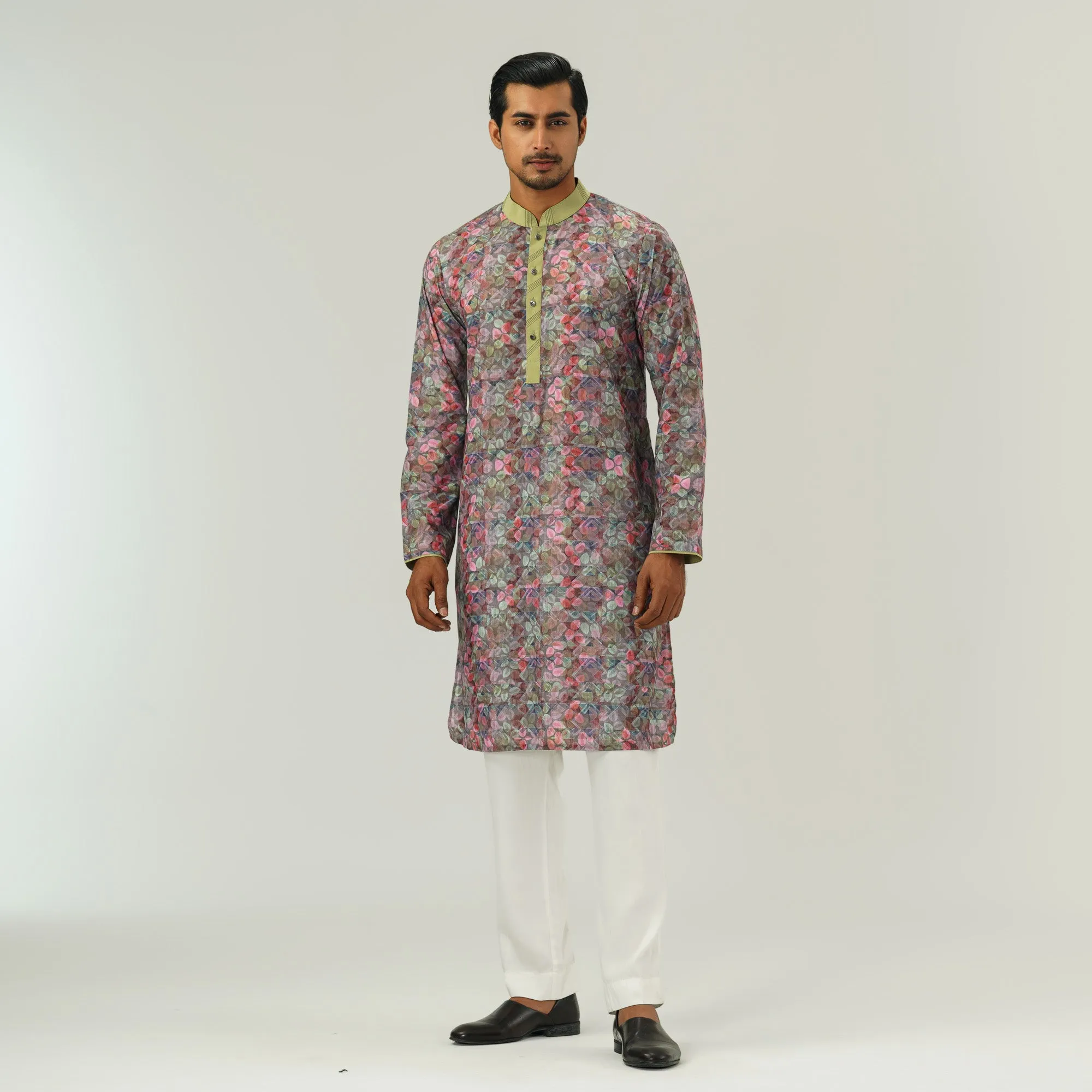 Mens Multi-color Basic Panjabi