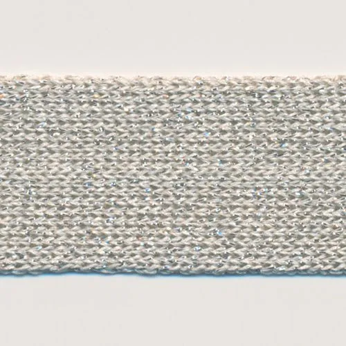 Metallic Knit Tape #02 Metallic Cream