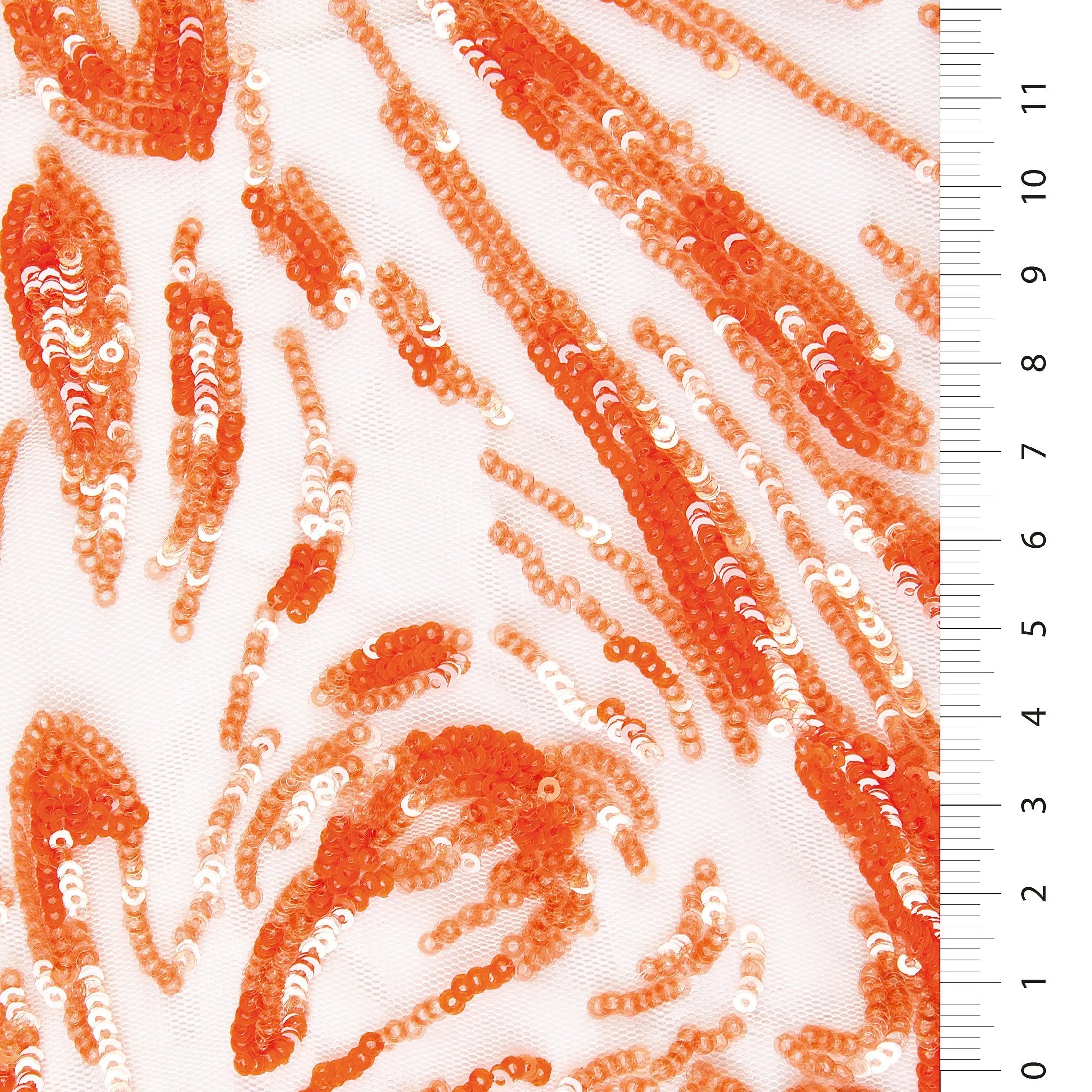 Miami Style Swirl Pattern Sequin Embroidered Knitted Fabric