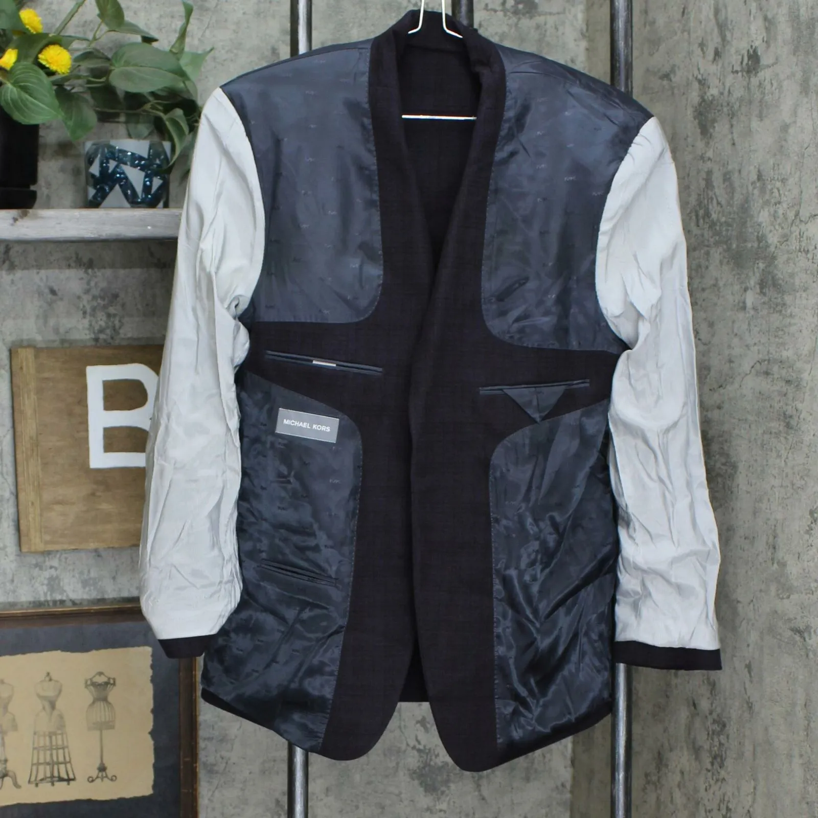 Michael Kors Men's Modern Fit Patterned Blazer Jacket