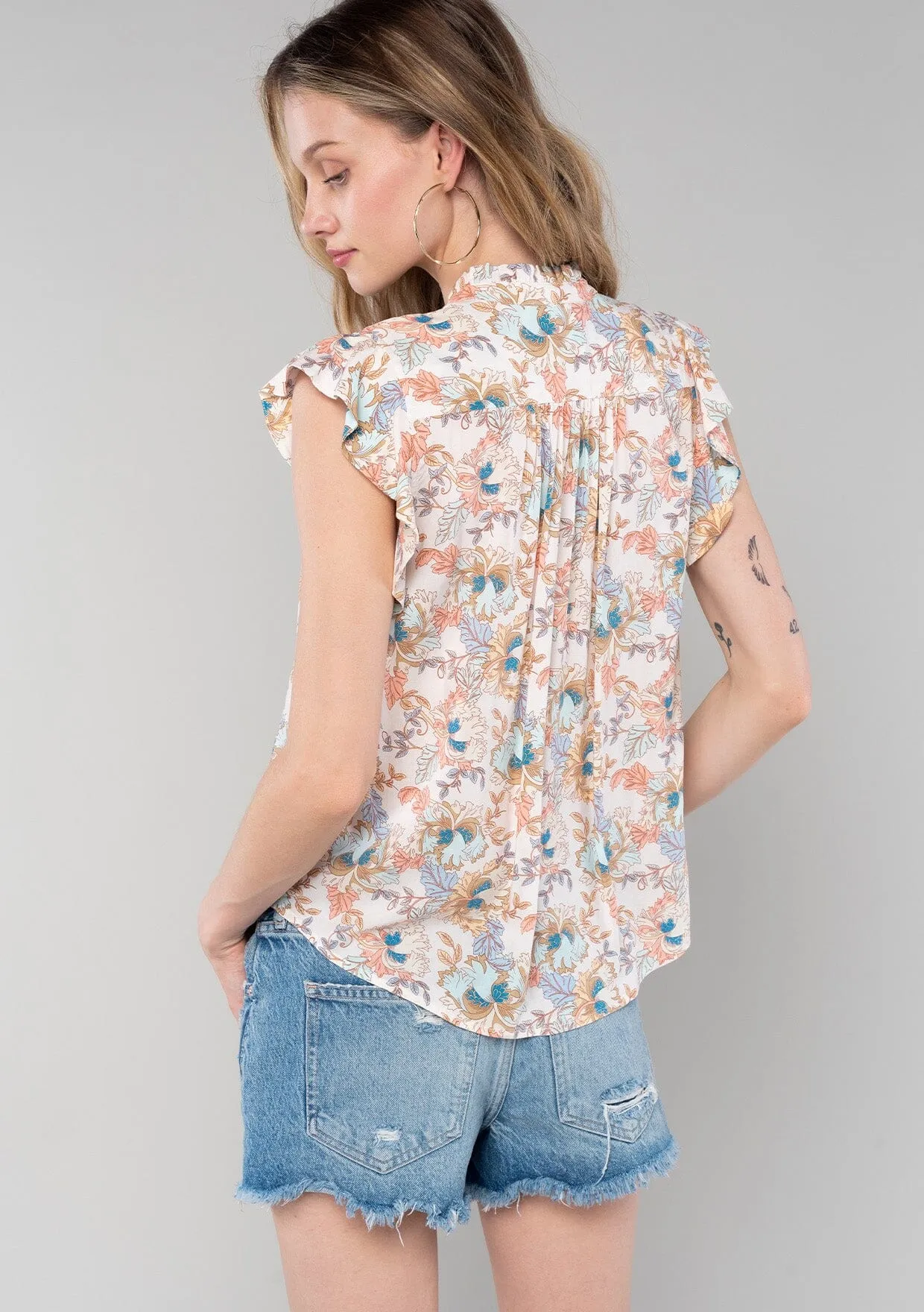 Mimi Flutter Sleeve Top