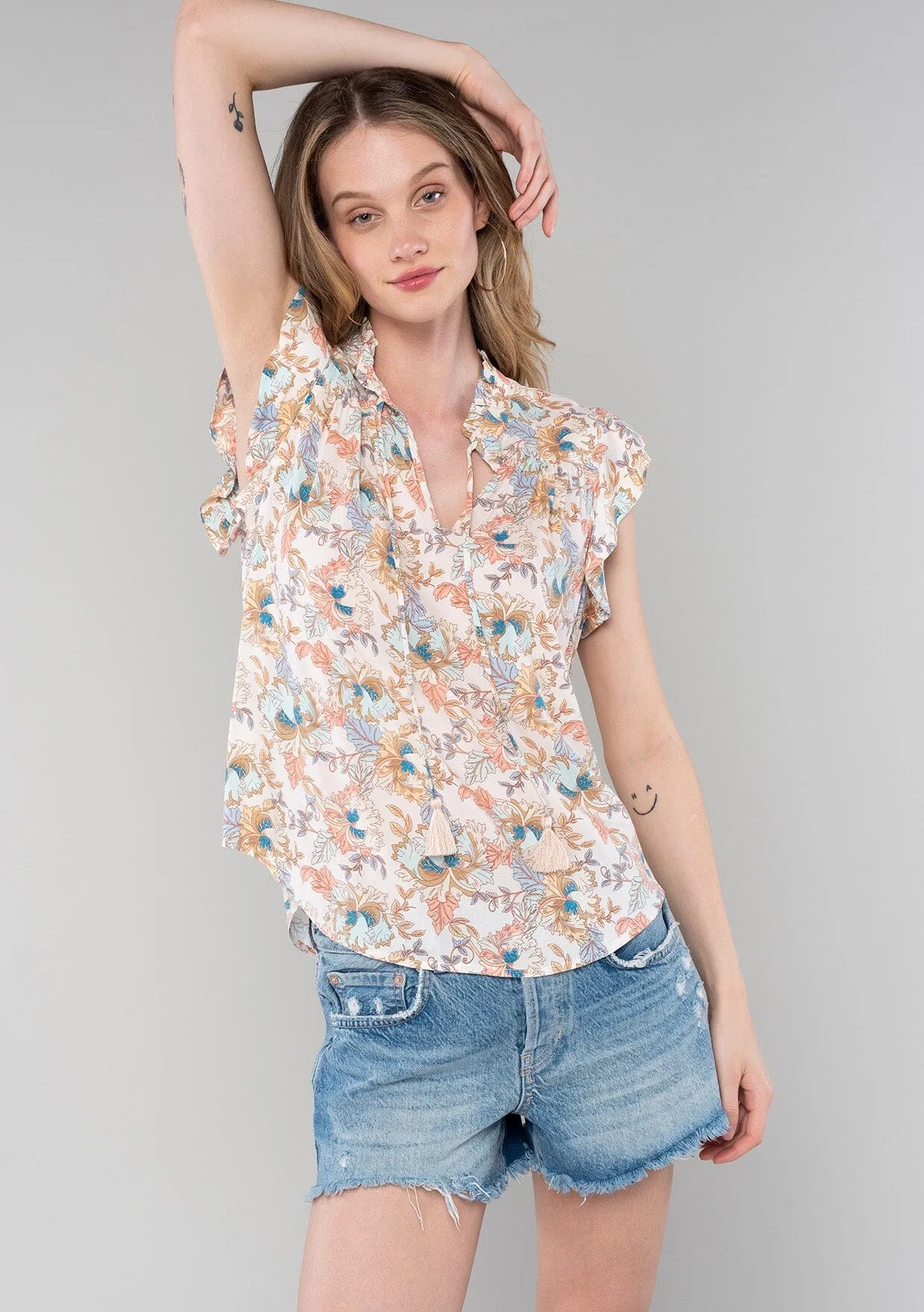 Mimi Flutter Sleeve Top