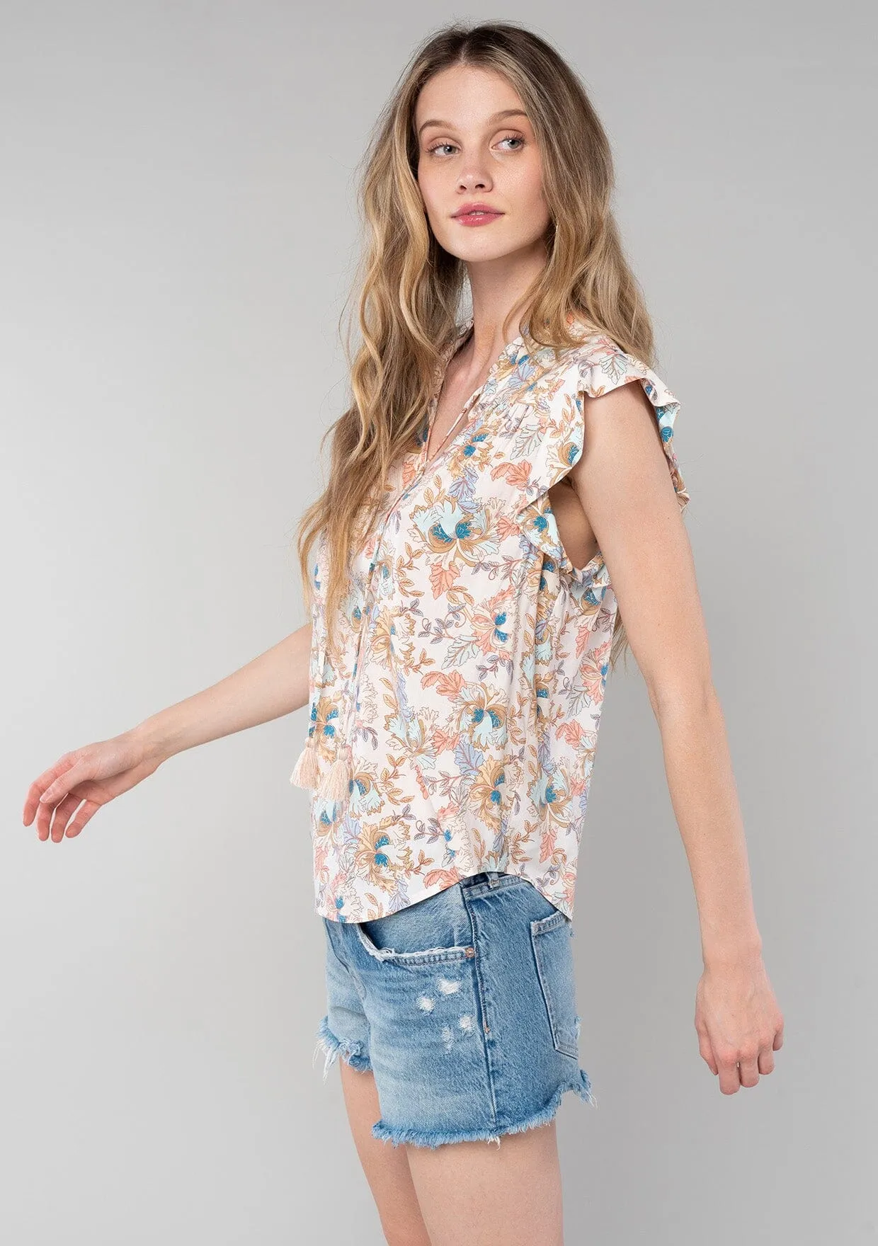 Mimi Flutter Sleeve Top
