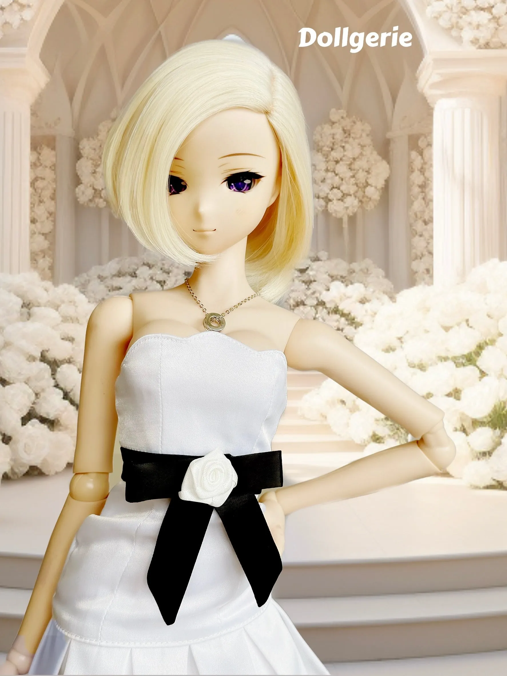 Monochrome Bridesmaid Dress for DD/ SmartDoll