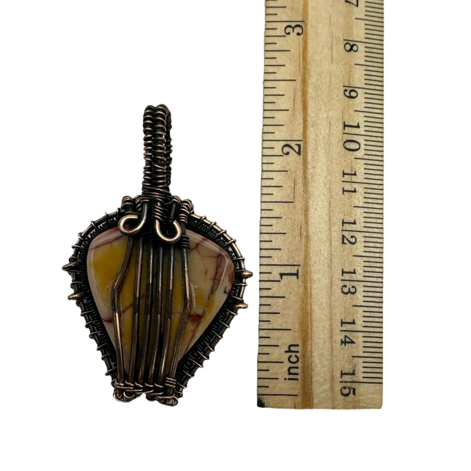 Mookaite Jasper Copper wrapped Pendant