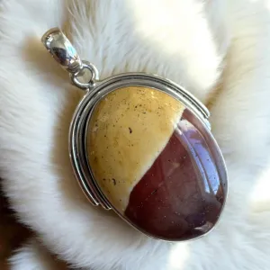 Mookaite Jasper Solid 925 Sterling Silver Pendant