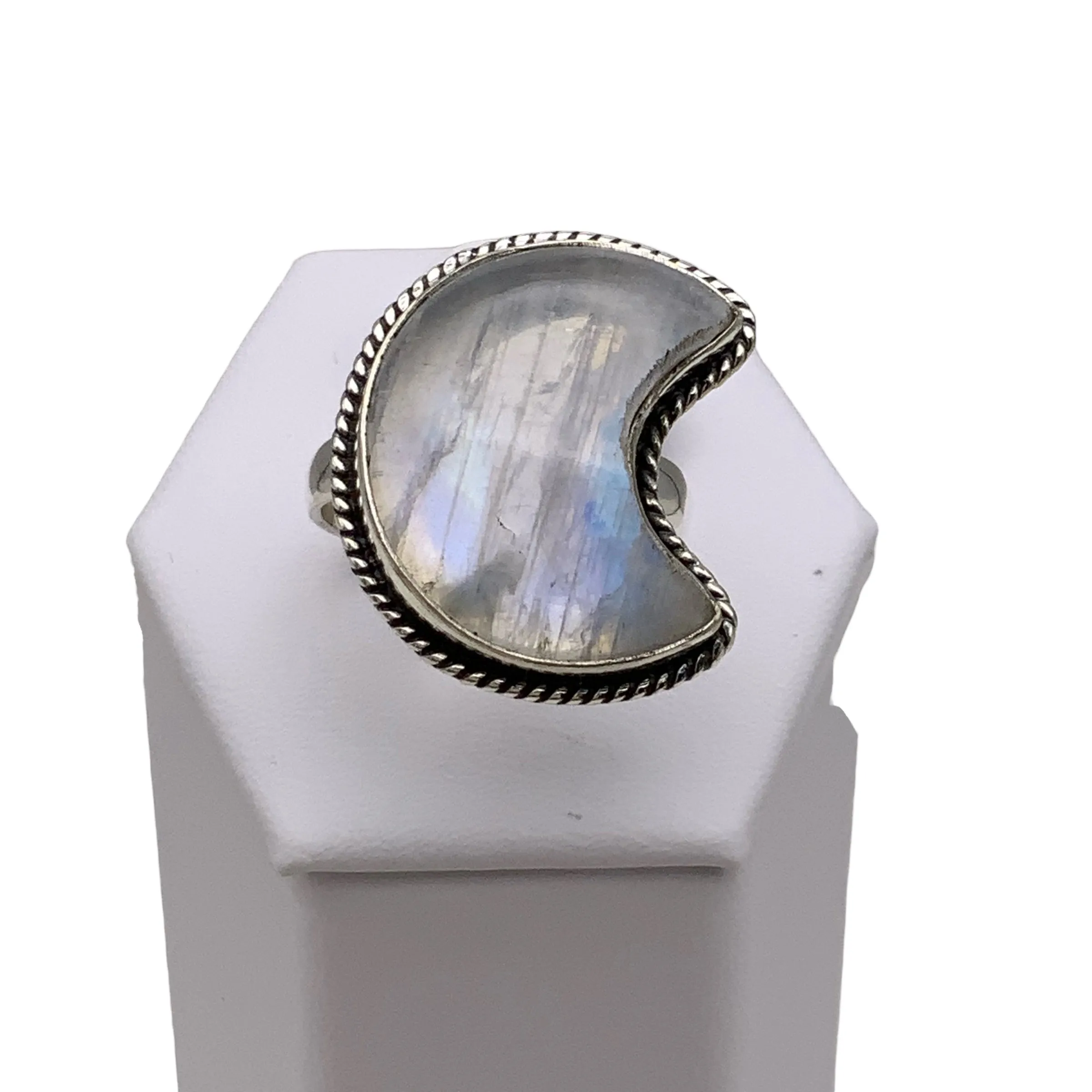 MOON Moonstone Solid 925 Sterling Silver Ring
