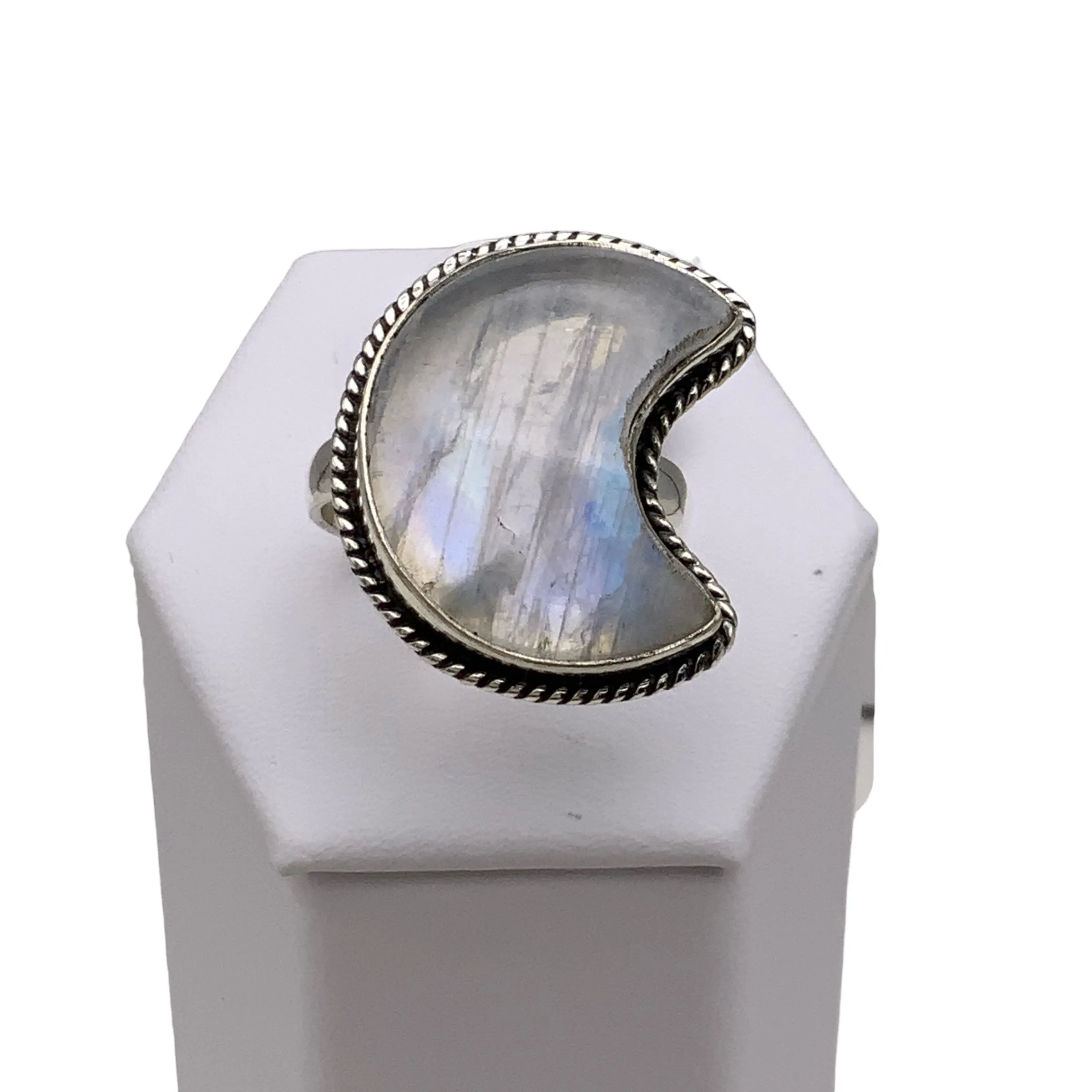 MOON Moonstone Solid 925 Sterling Silver Ring