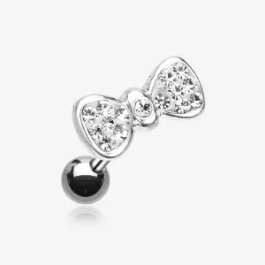 Multi-Gem Sparkle Bow Tie Cartilage Earring