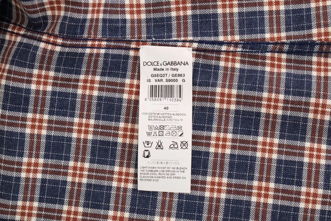 Multicolor Check Cotton Slim Fit Shirt