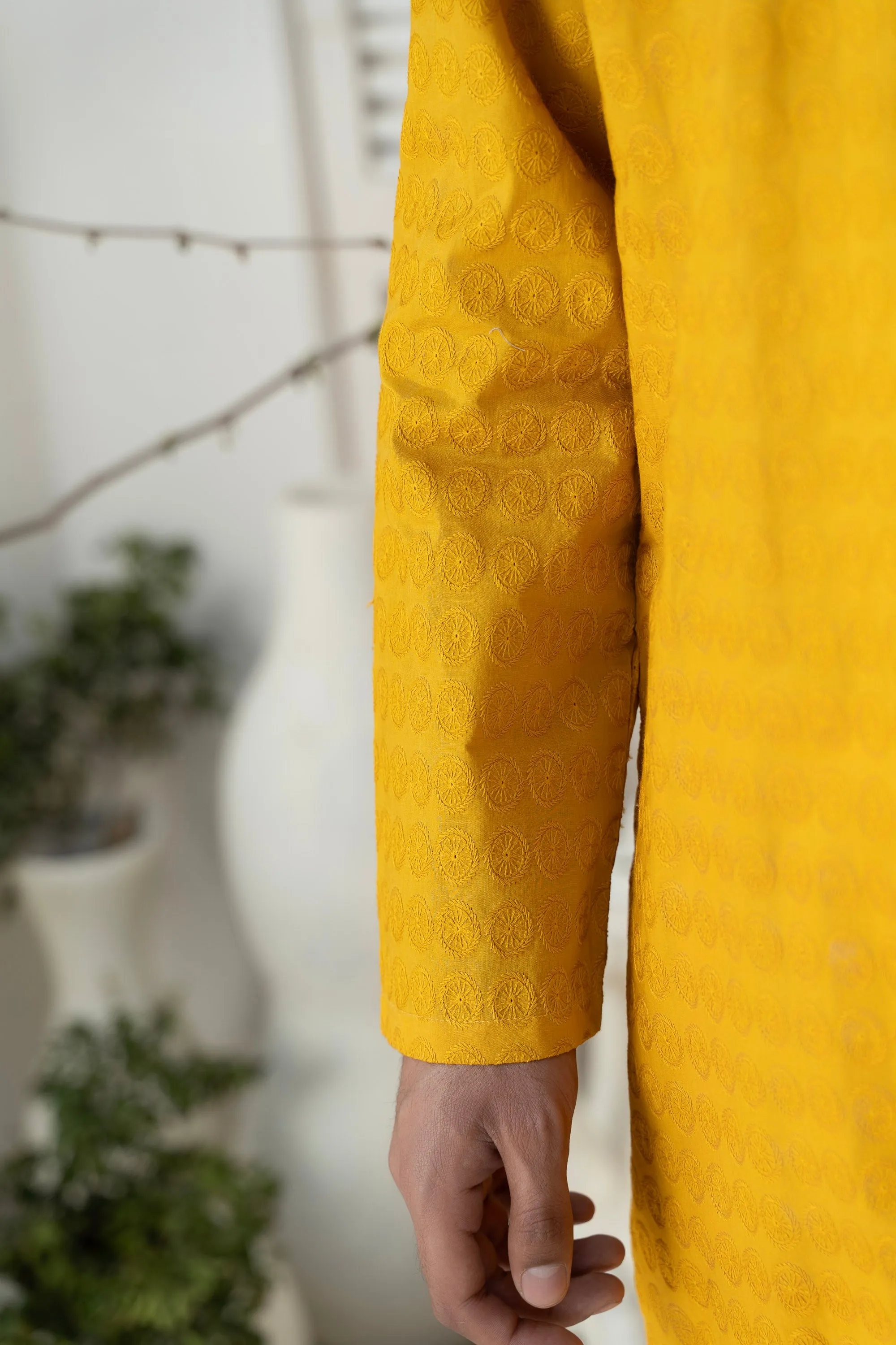 Mustard Gents' Kurta