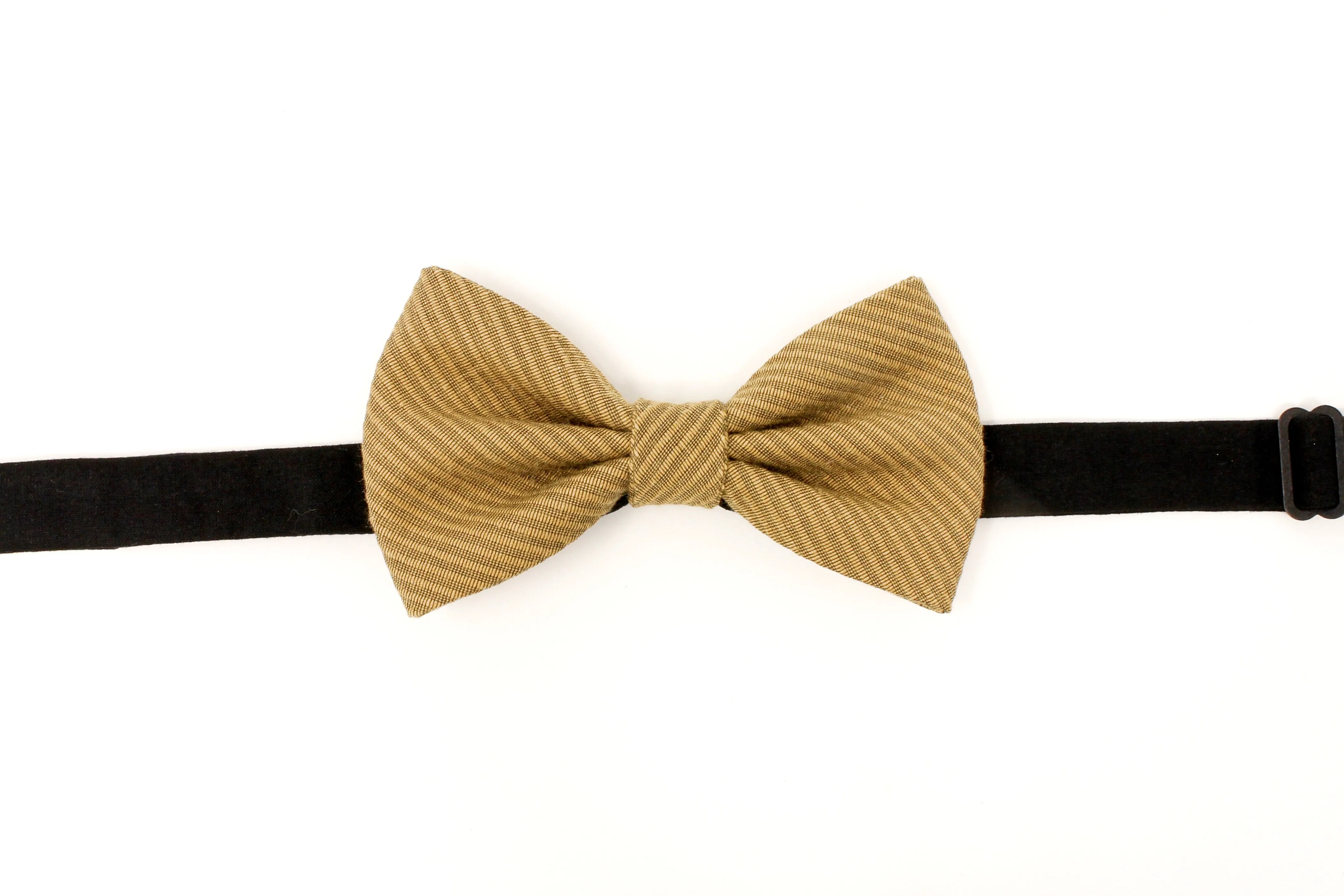 Mustard Gold & Black Bow Tie