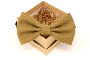 Mustard Gold & Black Bow Tie