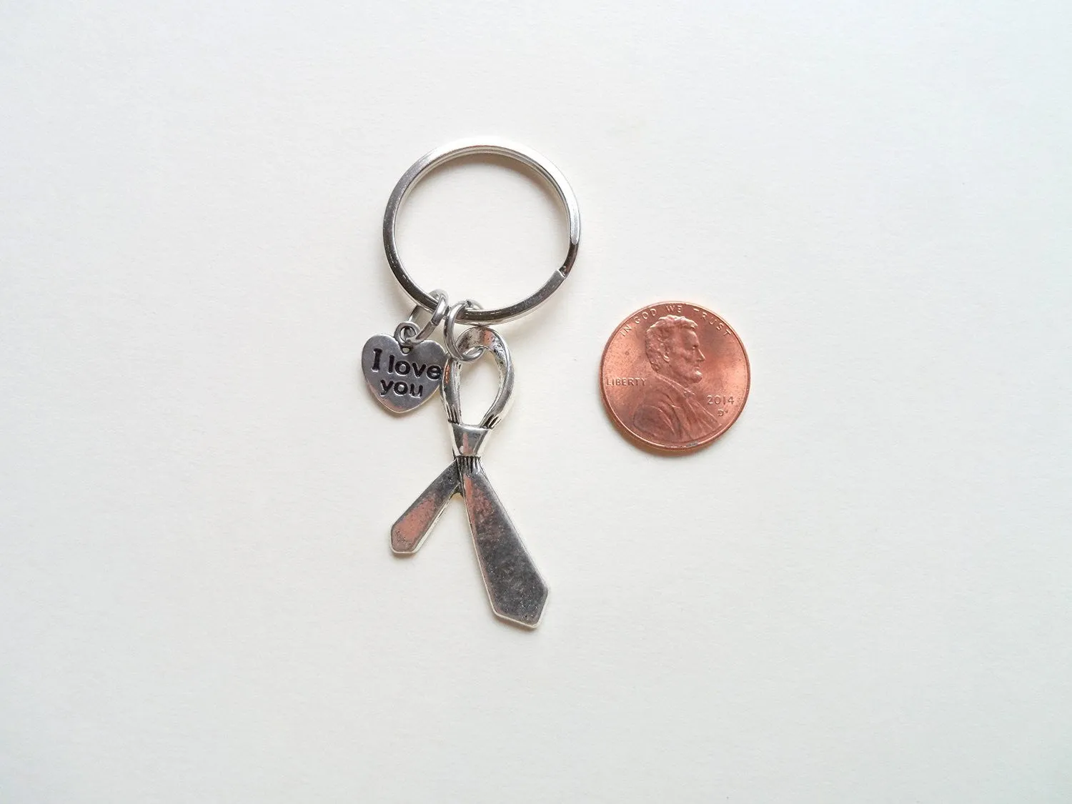 Neck Tie Keychain - Daddy's Love Ties Us Together; Fathers Gift Keychain