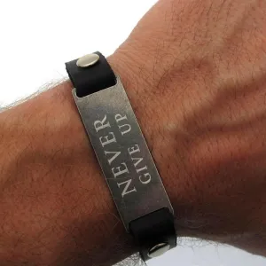 Never Give Up Custom Bracelet for men