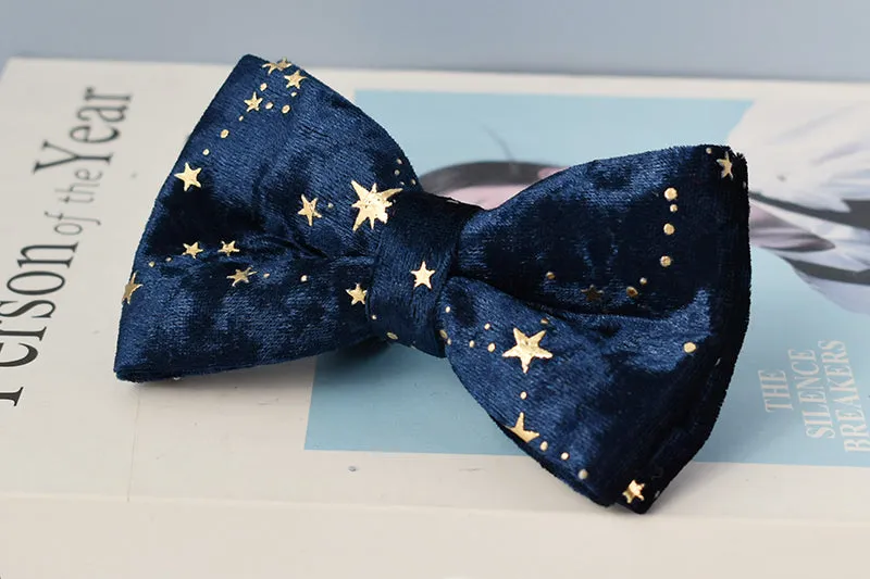Night Stars: Personalized Bowtie collar and Leash