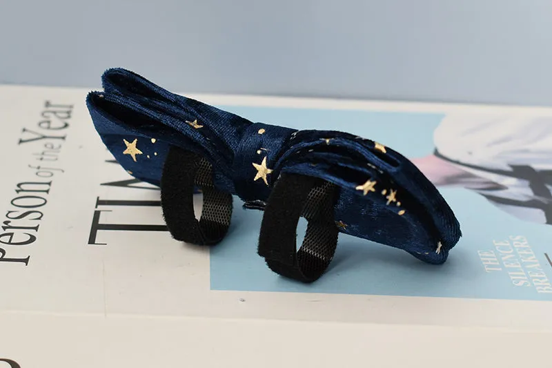 Night Stars: Personalized Bowtie collar and Leash