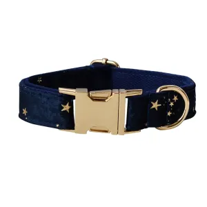 Night Stars: Personalized Bowtie collar and Leash