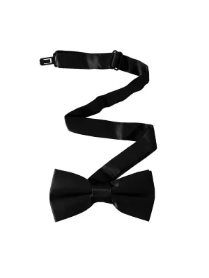 NZ Bridal Black Satin Bow Tie Men Wedding Accessories