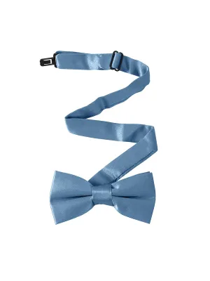 NZ Bridal Slate Blue Satin Bow Tie Men Wedding Accessories