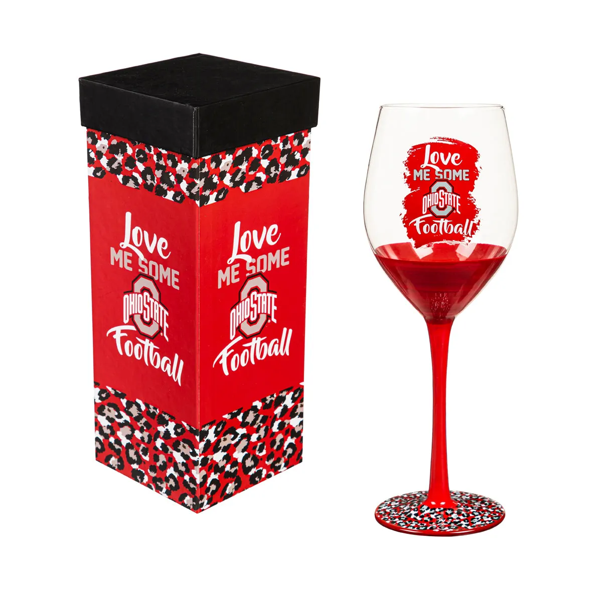 Ohio State  Boxed Stemware
