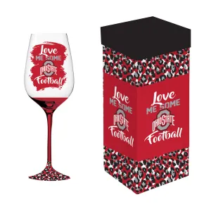 Ohio State  Boxed Stemware