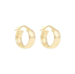 Olivia Hoop Earrings - Solid Gold