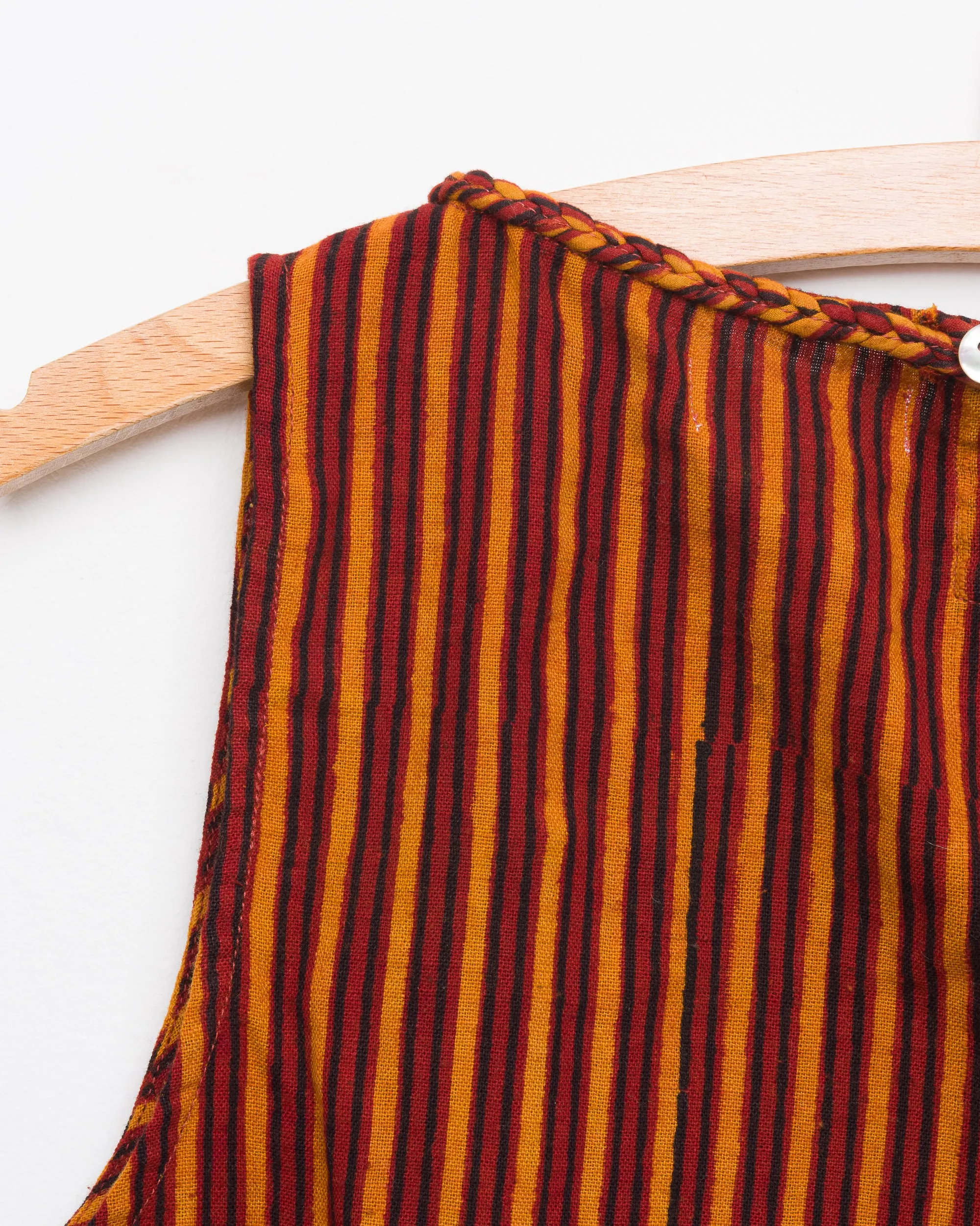 Oni Boatneck Tank in Pomegranate Stripe Block Print