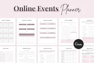 Online Events Planner Canva Template