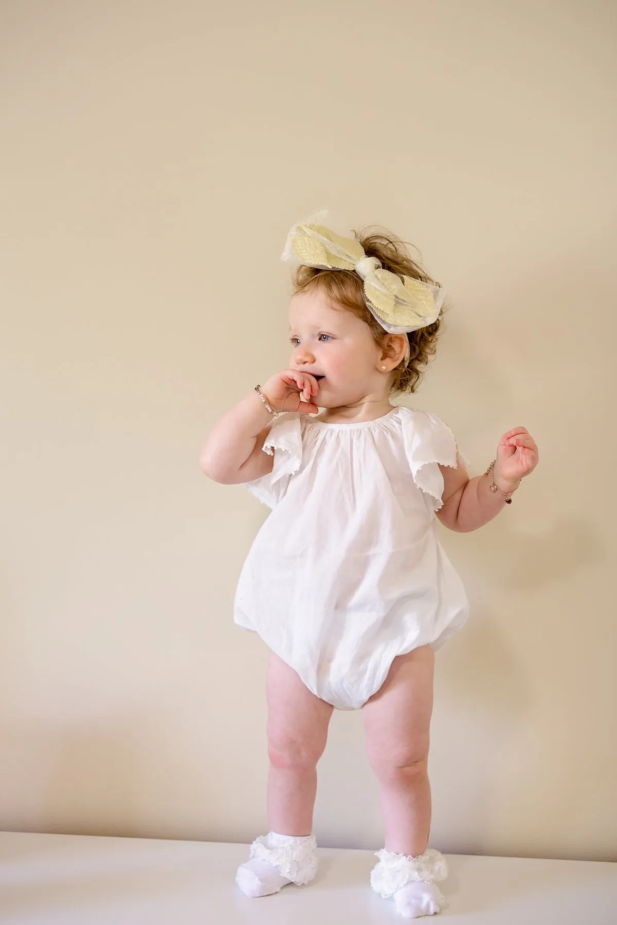 Organza Petal Clip   Wrap - Ivory