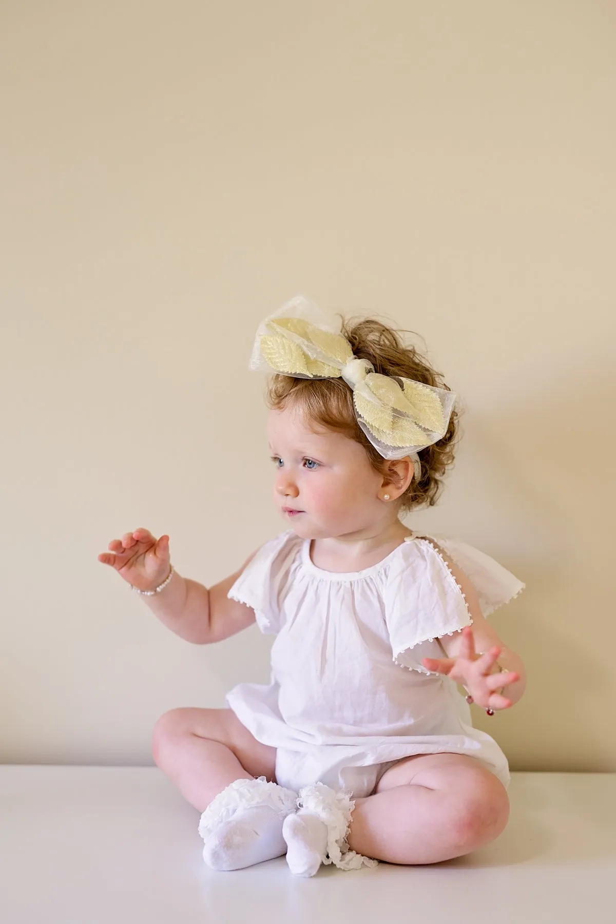 Organza Petal Clip   Wrap - Ivory
