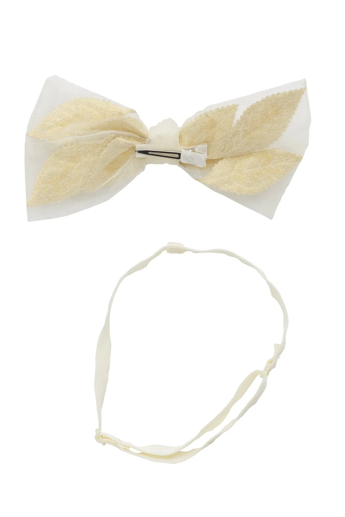 Organza Petal Clip   Wrap - Ivory