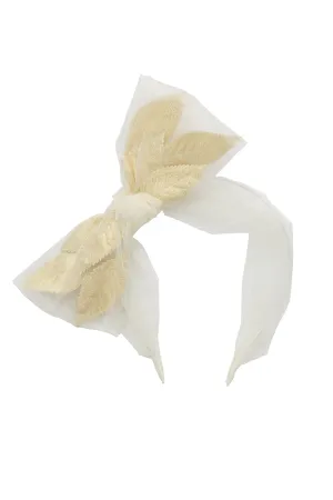 Organza Petal Headband - Ivory