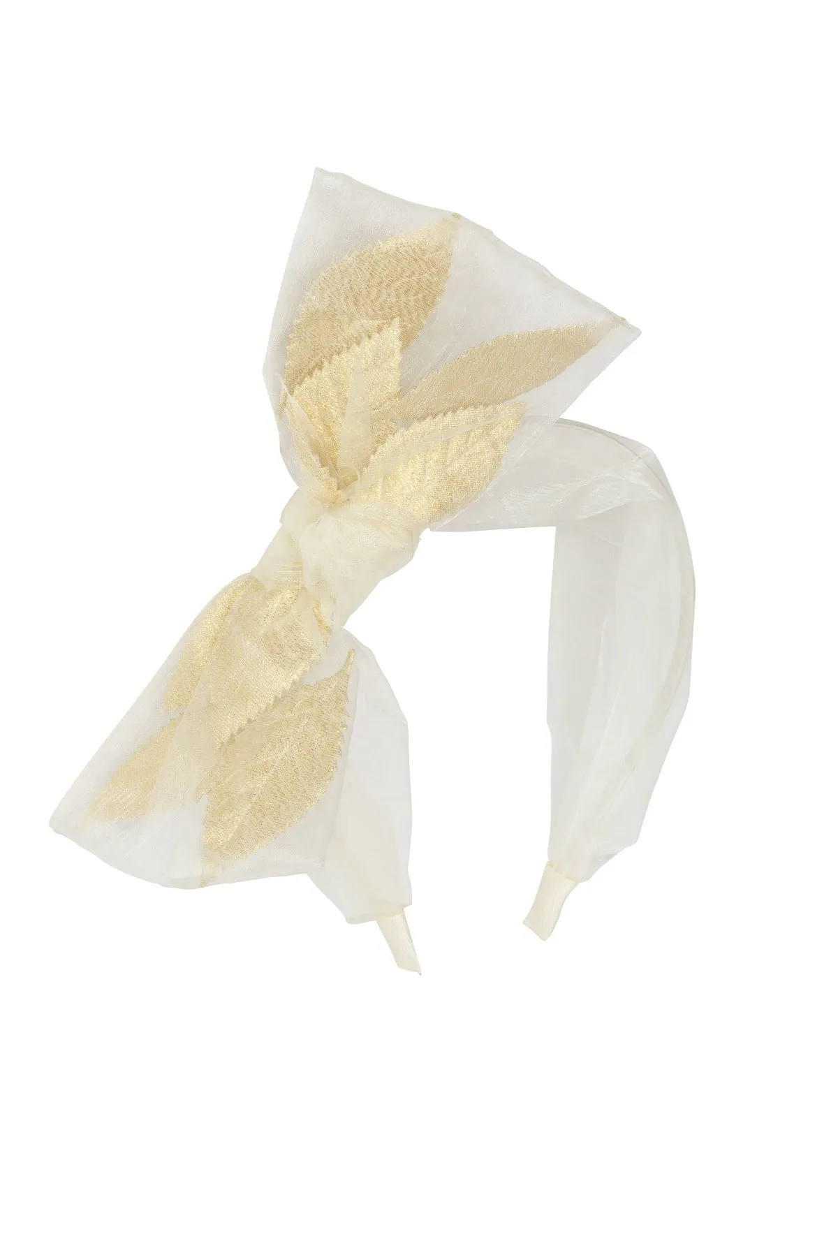 Organza Petal Headband - Ivory
