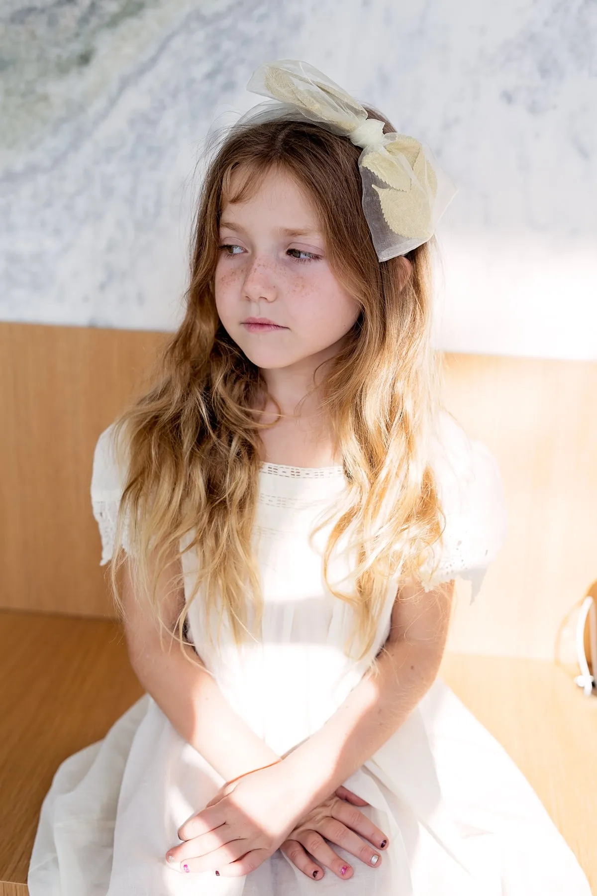 Organza Petal Headband - Ivory