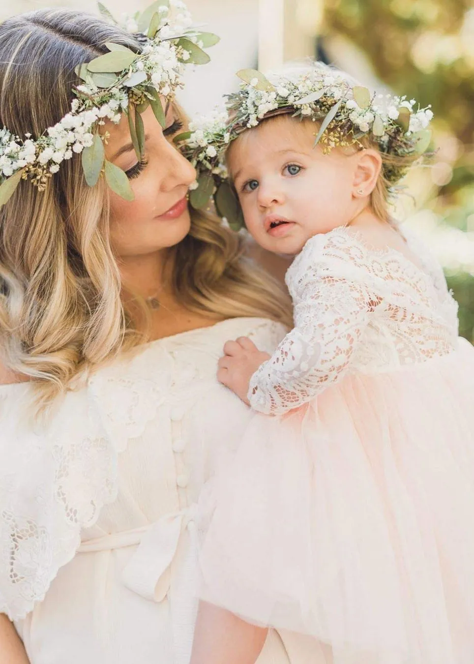 Peony Lace Flower Girl Dress in Pink