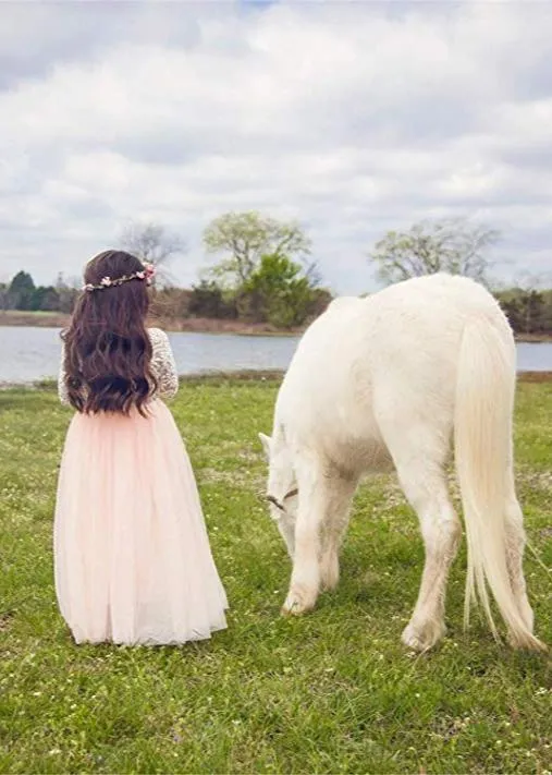 Peony Lace Flower Girl Dress in Pink
