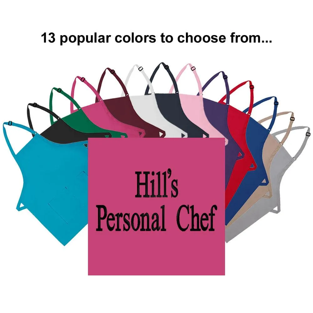 Personalized Apron Embroidered 2 Lines of Text