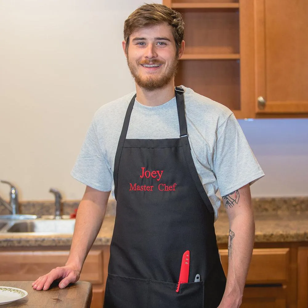 Personalized Apron Embroidered 2 Lines of Text