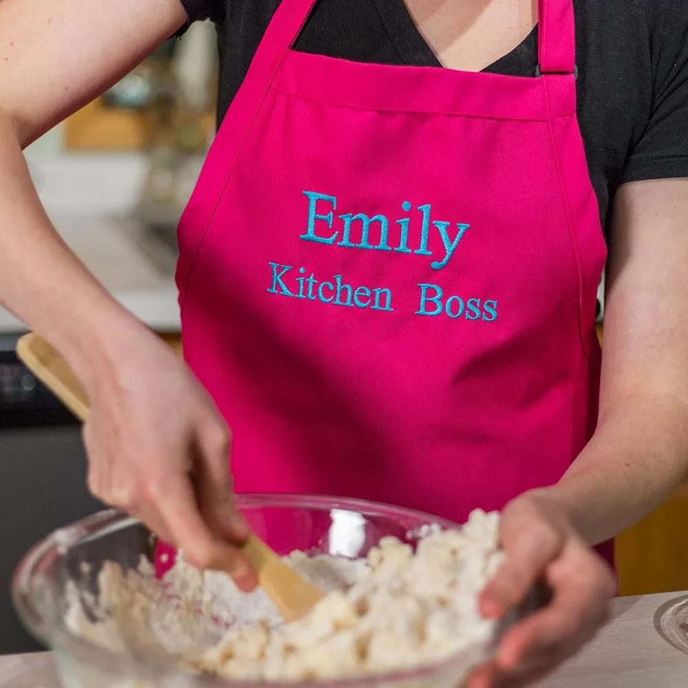 Personalized Apron Embroidered 2 Lines of Text