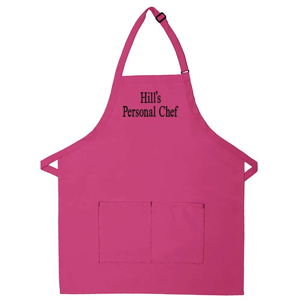 Personalized Apron Embroidered 2 Lines of Text
