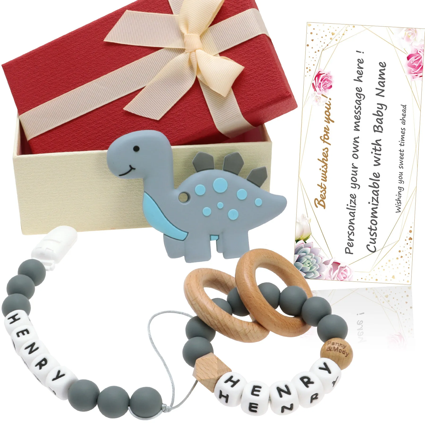 Personalized Baby Gift Sets - Stegosaurus