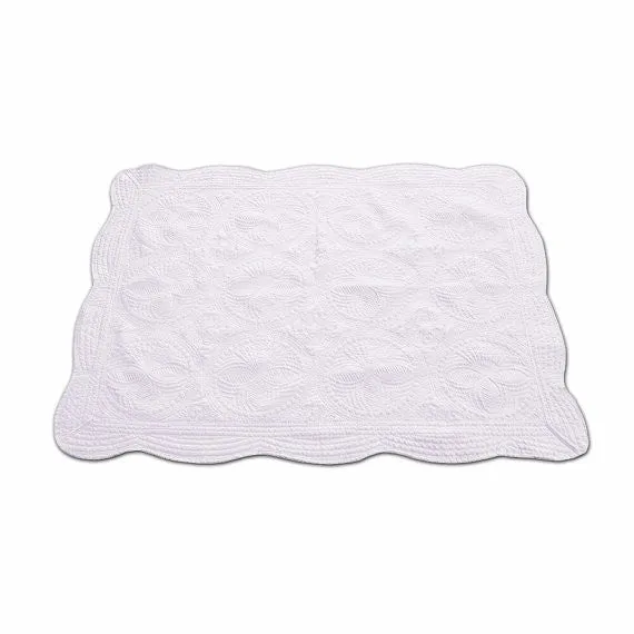 Personalized Baptism Blanket - For Girl - Lilac and Silver - 36 x 46 Inches - Christening or Dedication