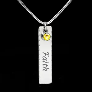 PERSONALIZED BIRTHSTONE NAME NECKLACE