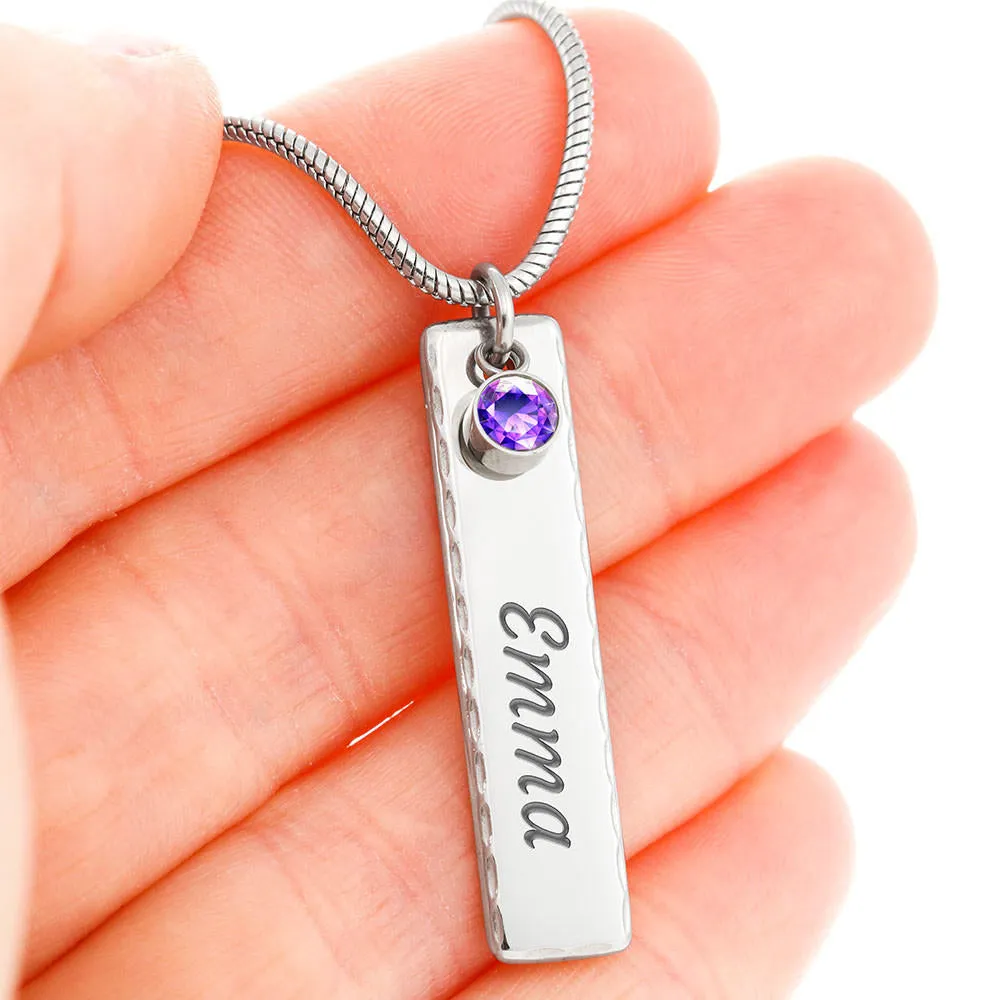 PERSONALIZED BIRTHSTONE NAME NECKLACE
