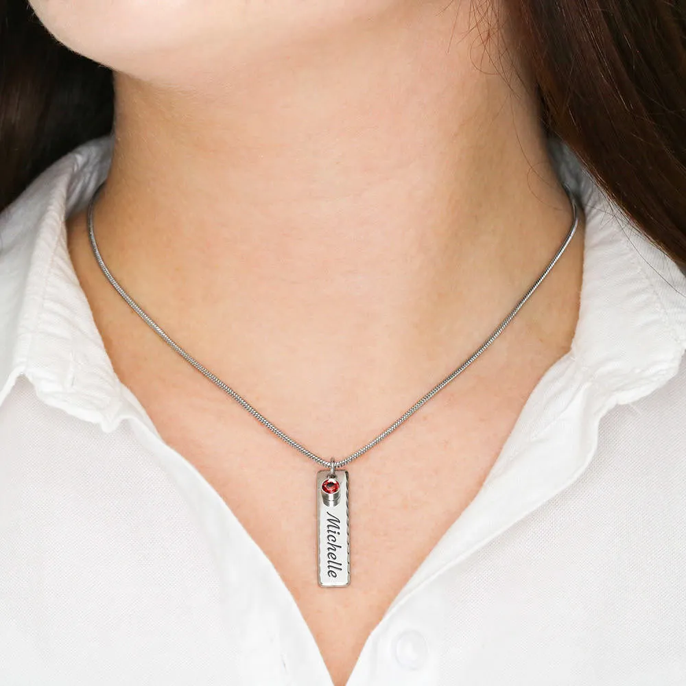 PERSONALIZED BIRTHSTONE NAME NECKLACE